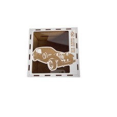 Сувенірна коробка-копілка «На авто», 144*144*87