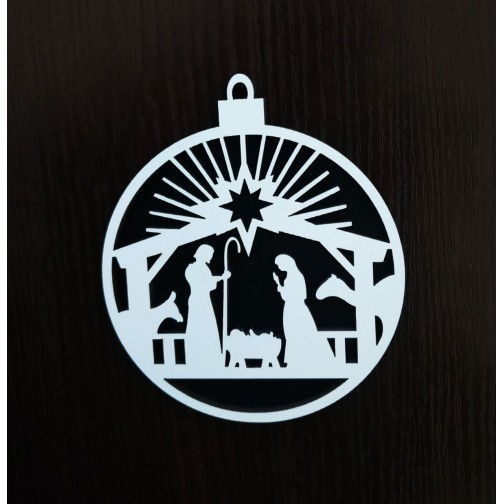 Новорічний декоративний виріб "Різдво № 2", 85 мм.