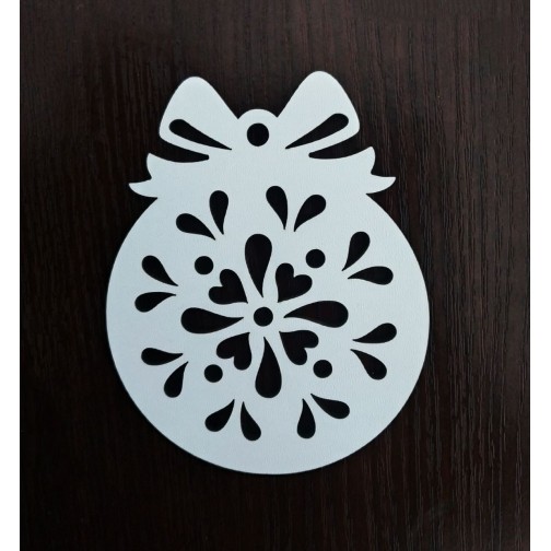 Новорічний декоративний виріб "Новорічна куля з бантом", 80*100