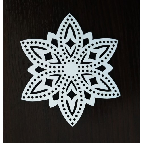 Новорічний декоративний виріб "Сніжинка №5", 100 мм.