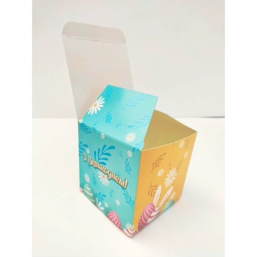 Коробка "З Великоднем!" на 1 капкейк, 90*90*90 