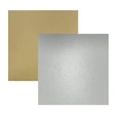 Підкладка під торт 250*250, золото/срібло