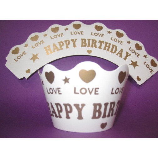 Тарталетка для капкейков "День Рождения - волна" 