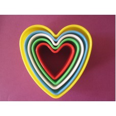 Набір вирубок "Серця" для тіста, набір 5 шт.