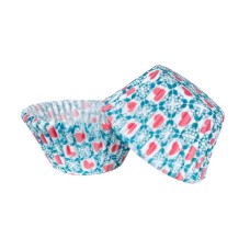 Тарталетка блакитна з червоними серцями, 50 шт. Тарталетка блакитна з червоними серцями, 50 шт.