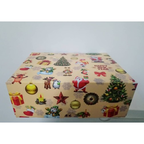 Коробка на 6 капкейків "Новорічна" без вікна, 240*180*90мм